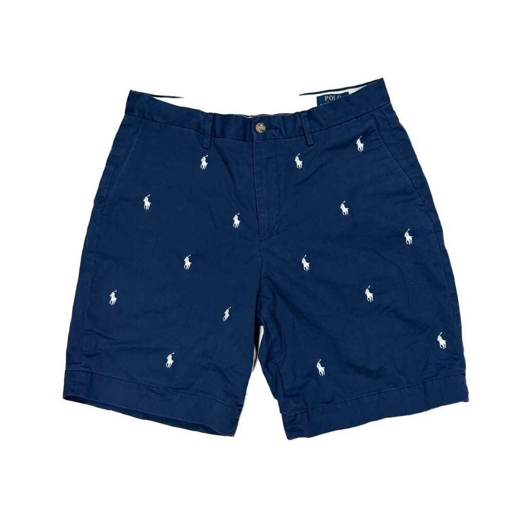 Mens Polo Ralph Lauren All-Over Pony Print Classic Fit Chino Shorts